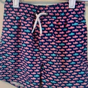 Kids Swim Shorts with Fish Pattern